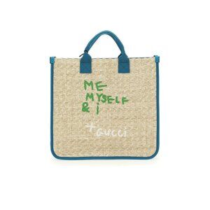 GUCCI Me Myself & I + Gucci Kids' Girls Beige Straw Bag